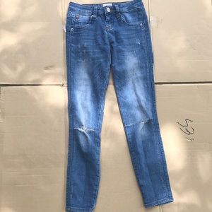 Hudson brand blue jeans. Already worn kids jeans.